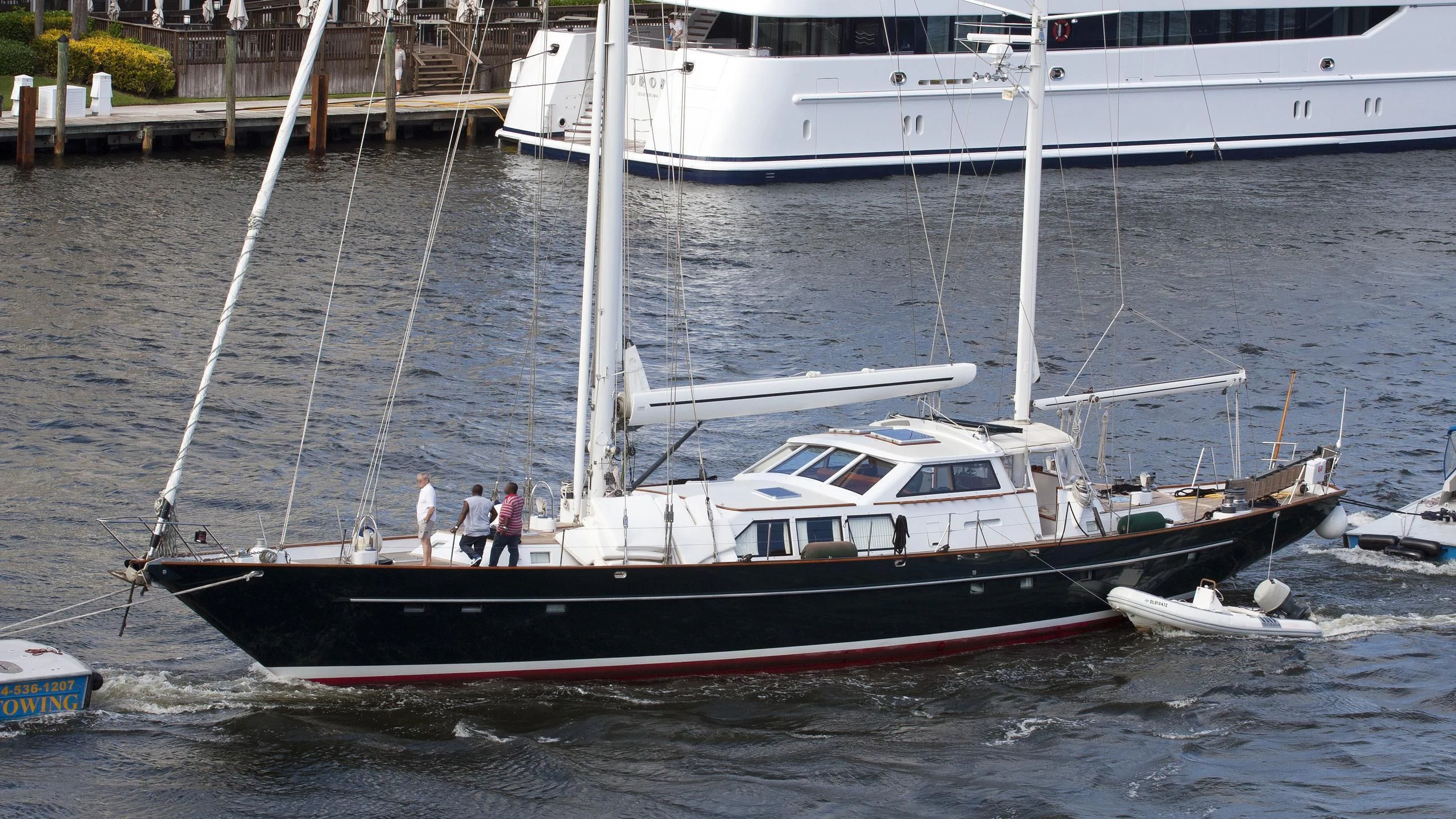 a boat on the water aboard SUNDAY MORNING Yacht for Sale