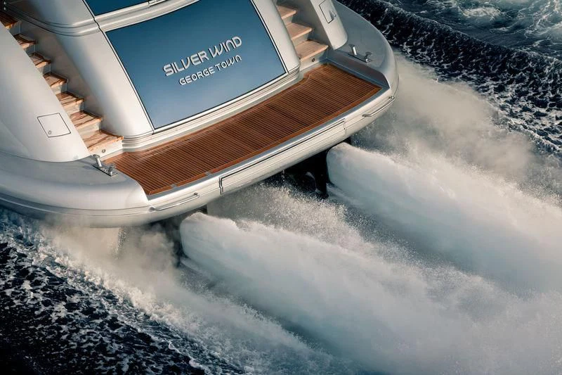 a boat on the water aboard SILVER WIND Yacht for Charter