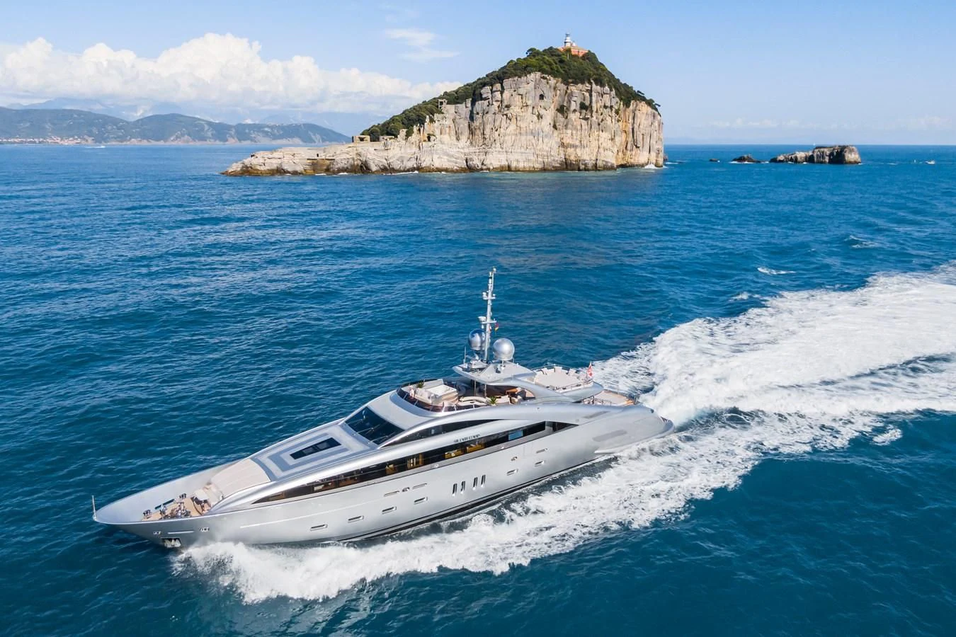 a boat on the water aboard SILVER WIND Yacht for Charter