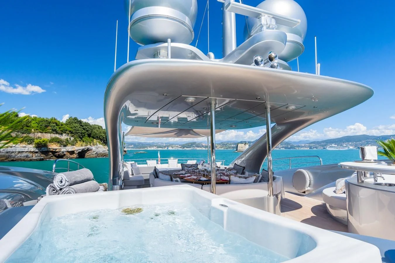 a large metal object on a boat aboard SILVER WIND Yacht for Charter