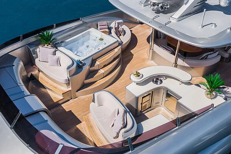 a modern looking house aboard SILVER WIND Yacht for Charter