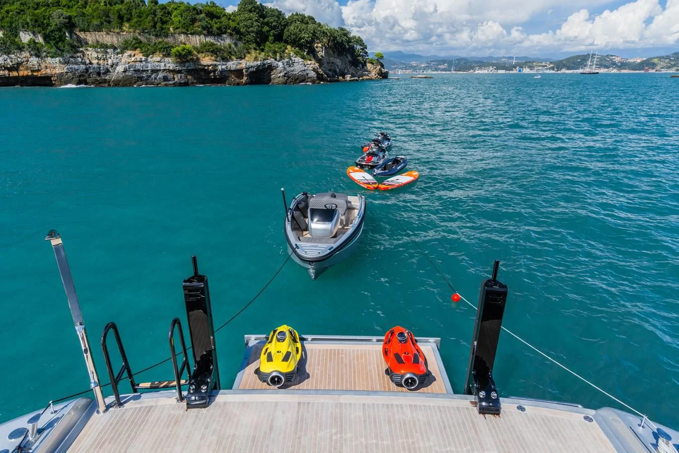 a boat on the water aboard SILVER WIND Yacht for Charter