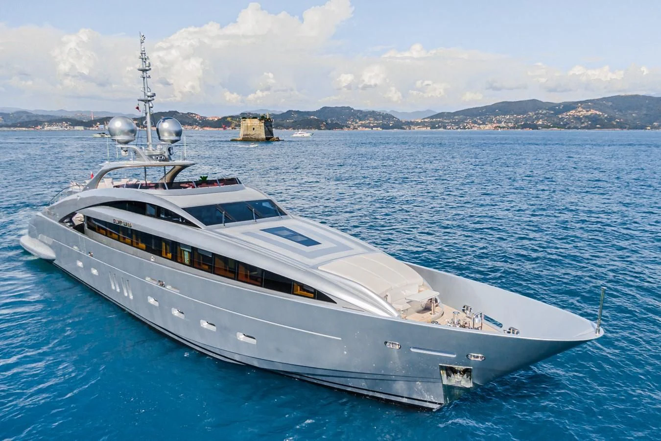 a white yacht in the water aboard SILVER WIND Yacht for Charter