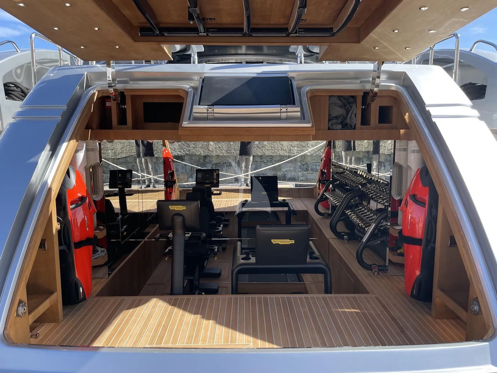 inside of a large airplane aboard SILVER WIND Yacht for Charter