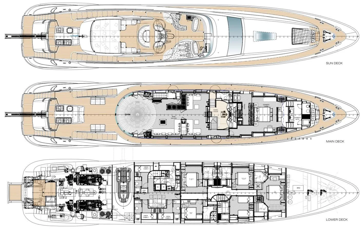 diagram, engineering drawing aboard SILVER WIND Yacht for Charter