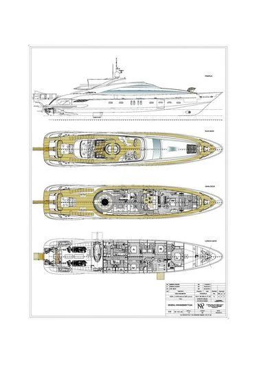 diagram, engineering drawing aboard SILVER WIND Yacht for Charter