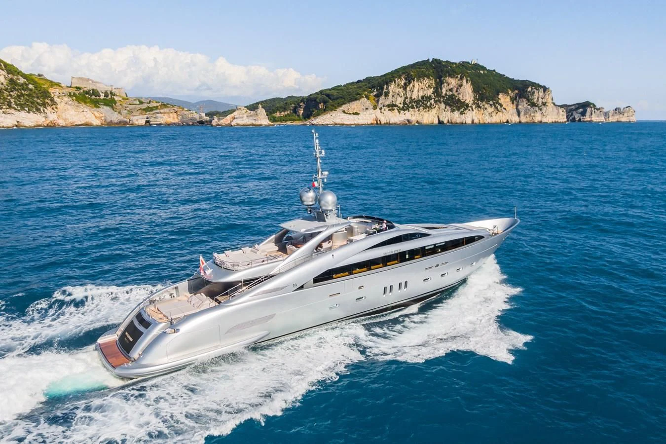 a boat on the water aboard SILVER WIND Yacht for Charter