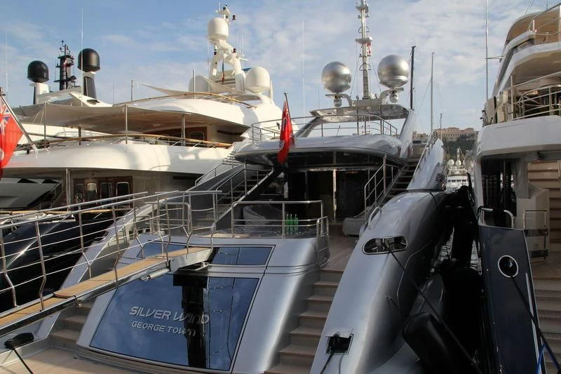 a large boat docked aboard SILVER WIND Yacht for Charter