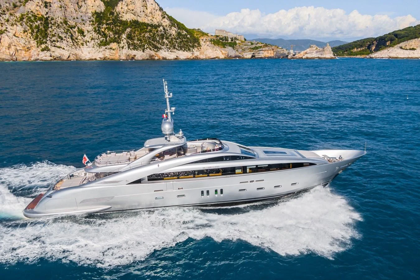 a white yacht on the water aboard SILVER WIND Yacht for Charter
