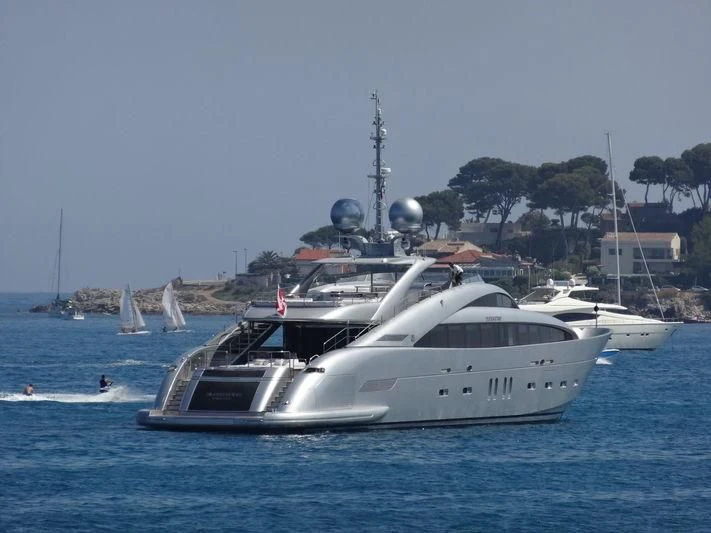 a boat in the water aboard SILVER WIND Yacht for Charter