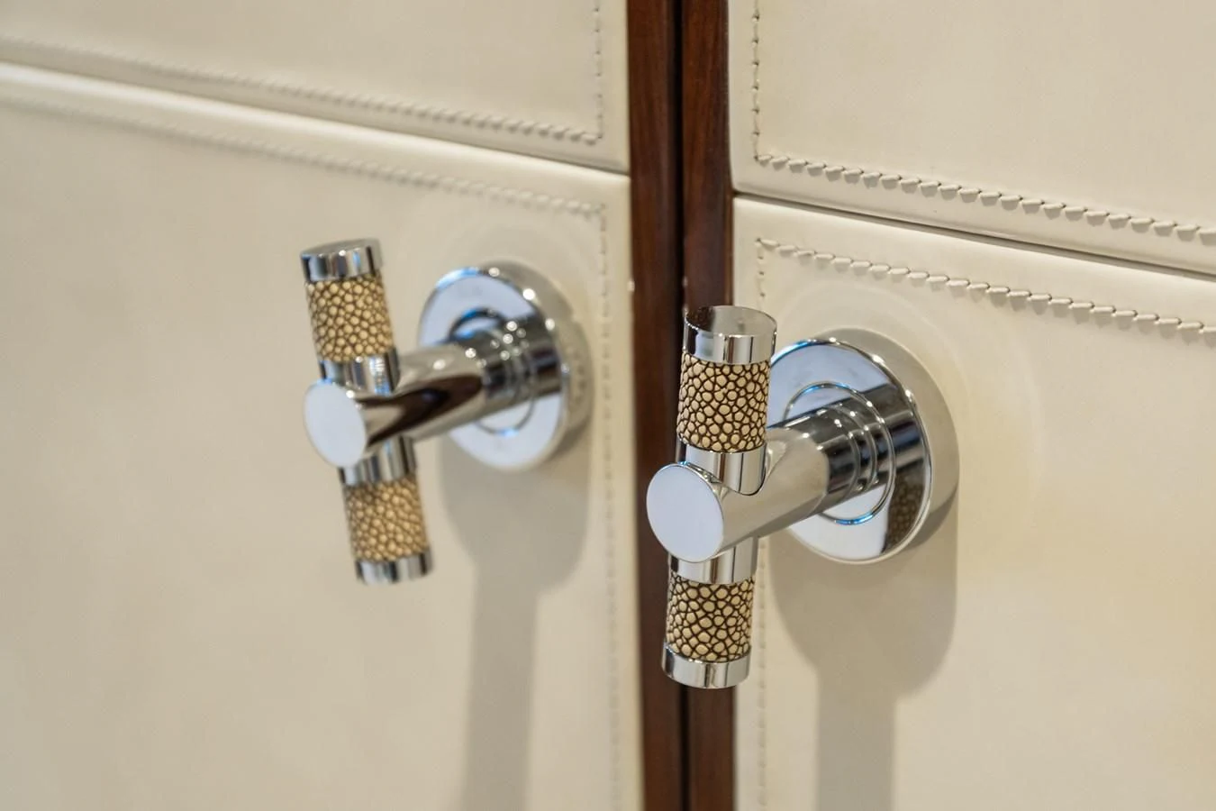 a door handle with a door handle aboard SILVER WIND Yacht for Charter