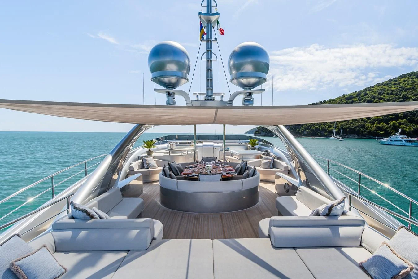 a boat on the water aboard SILVER WIND Yacht for Charter
