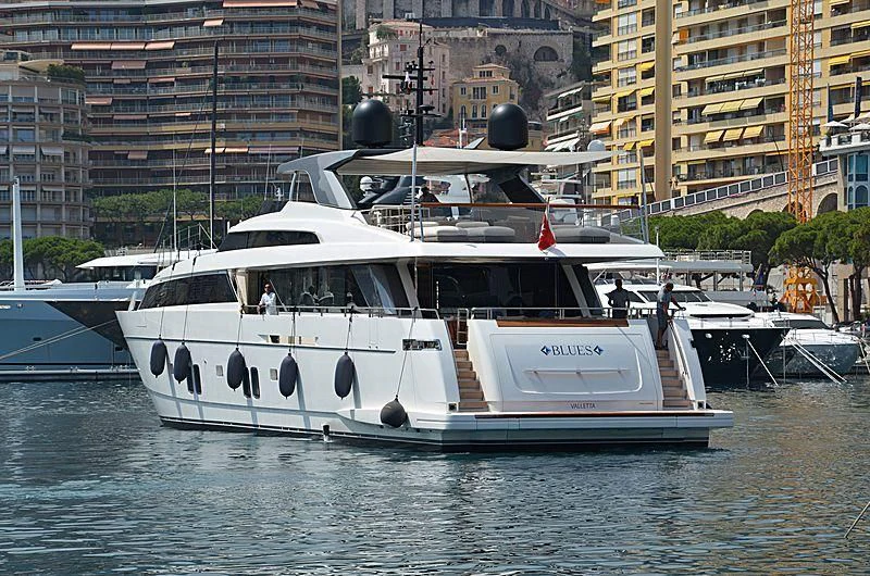 a boat in the water aboard BLUES Yacht for Sale