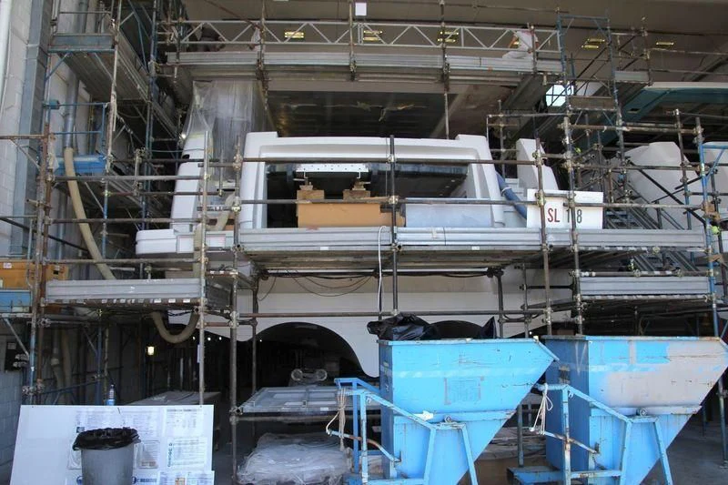 a large factory with large machinery aboard BLUES Yacht for Sale
