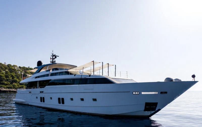 a boat on the water aboard BLUES Yacht for Sale