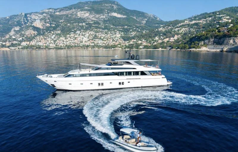 a boat on the water aboard BLUES Yacht for Sale