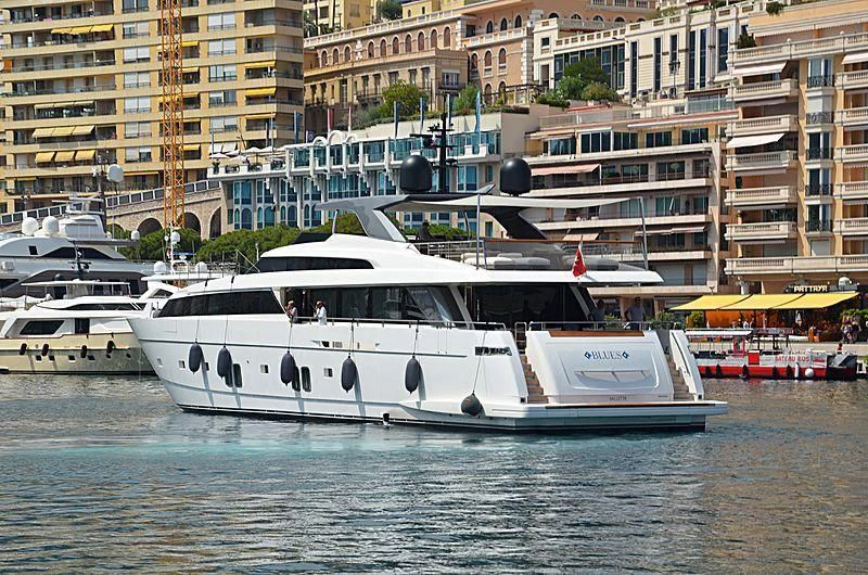 a boat in the water aboard BLUES Yacht for Sale