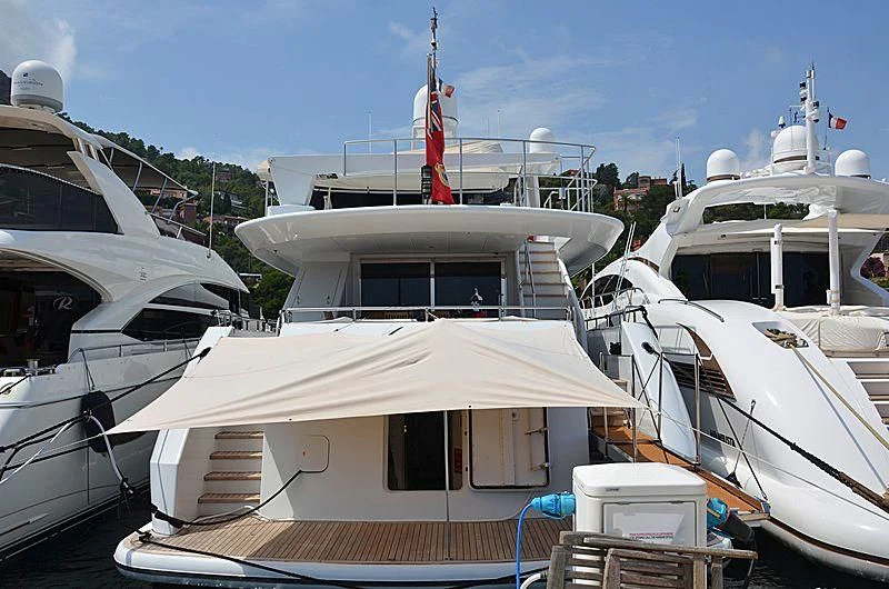 a group of boats docked aboard VERSE Yacht for Sale