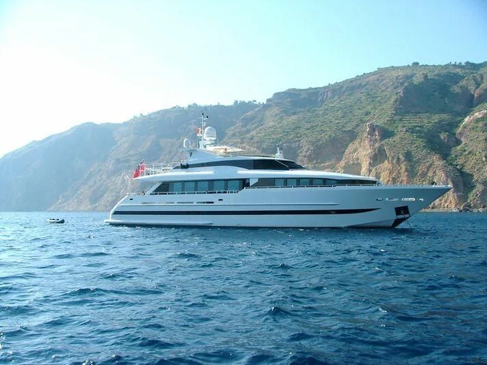 a boat in the water aboard VERSE Yacht for Sale