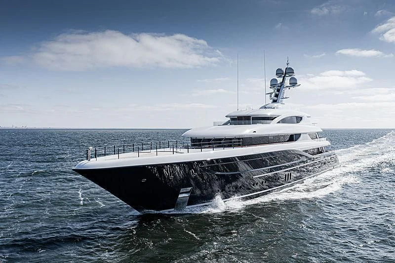 a boat in the water aboard PODIUM Yacht for Sale