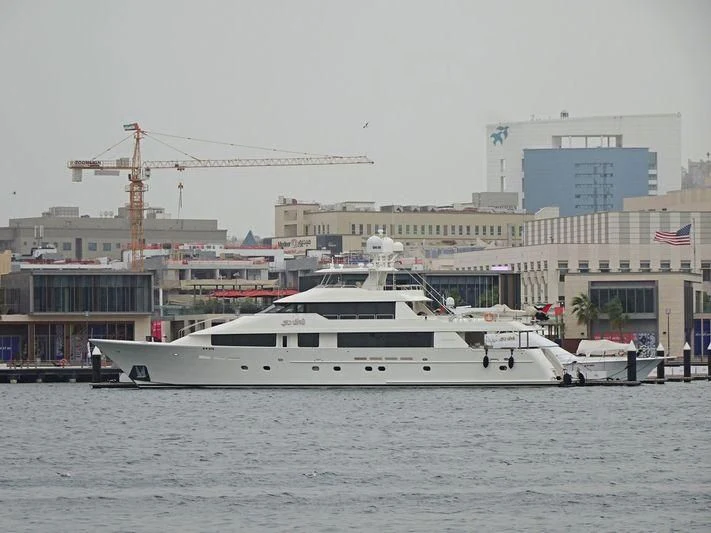 a boat in the water aboard SHAWAF DUBAI Yacht for Sale
