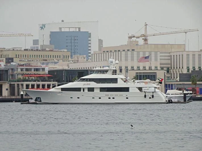 a boat in the water aboard SHAWAF DUBAI Yacht for Sale