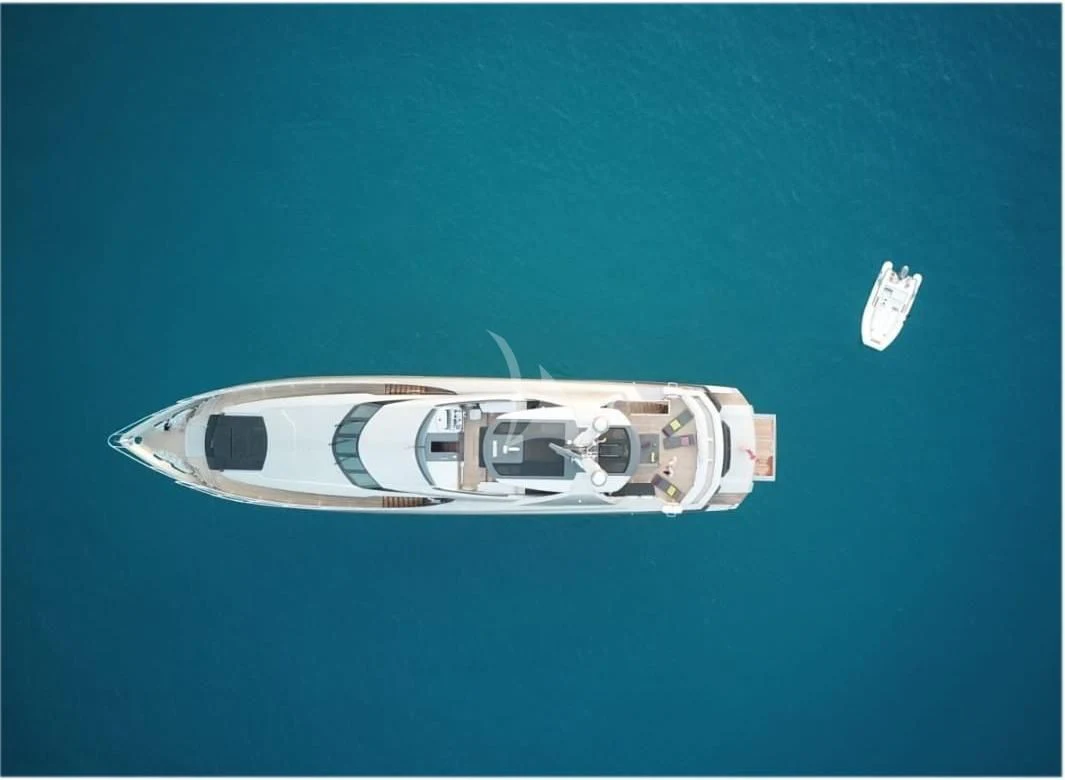 a close-up of a toy car aboard FUSION Yacht for Charter