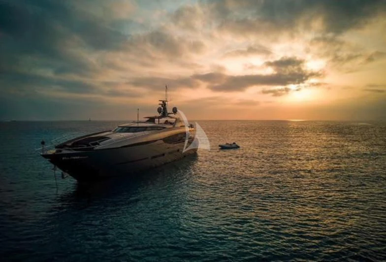 a boat in the water aboard FUSION Yacht for Charter