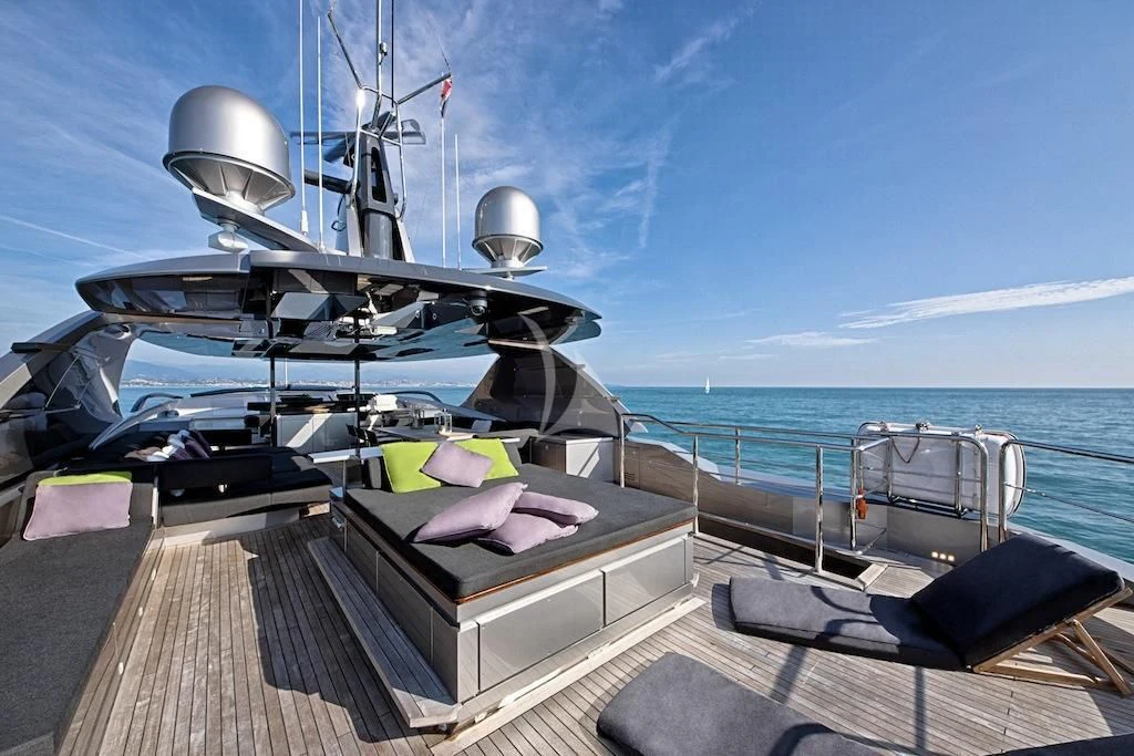 a boat on the water aboard FUSION Yacht for Charter