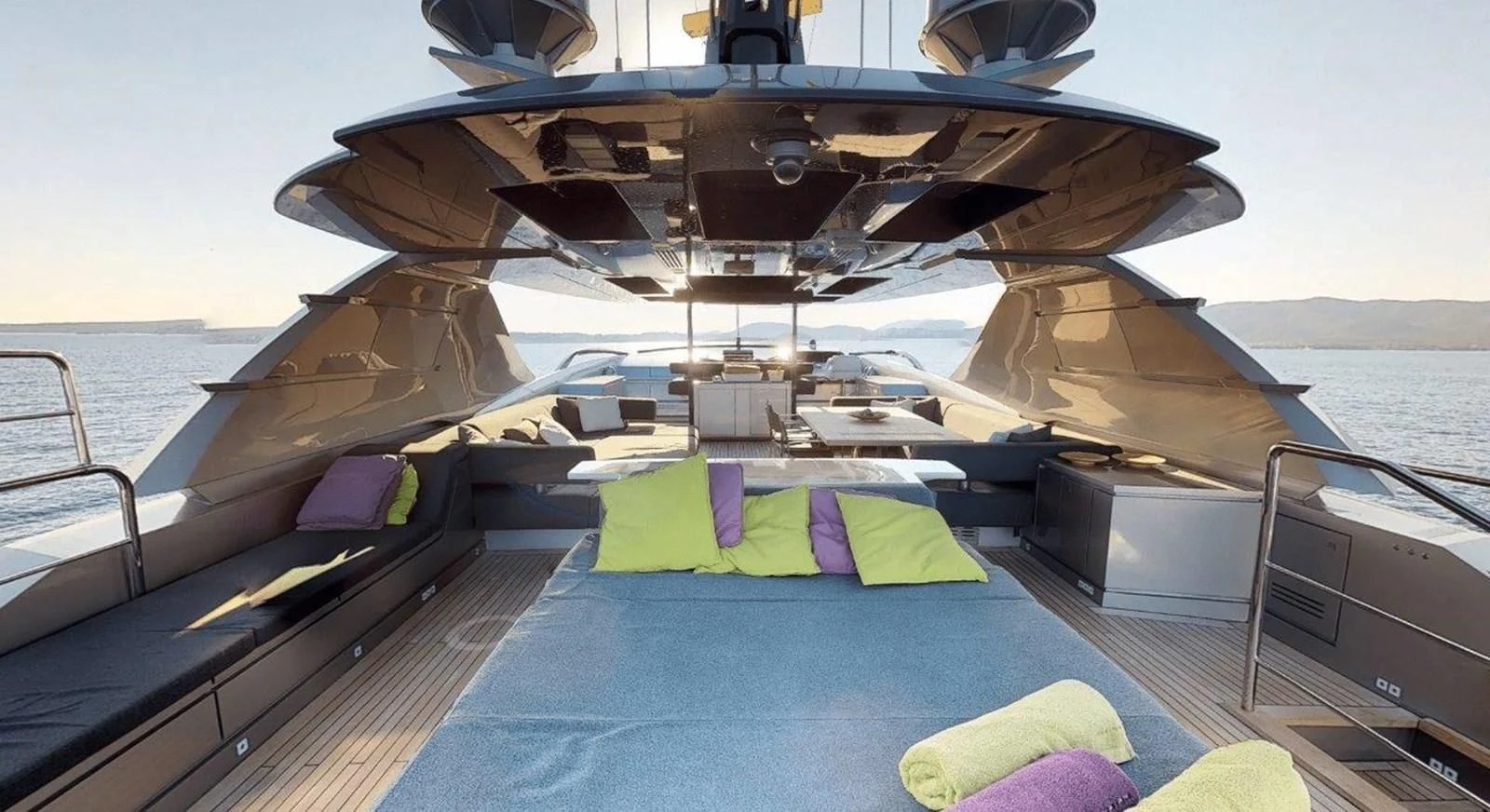 a boat on the water aboard FUSION Yacht for Charter