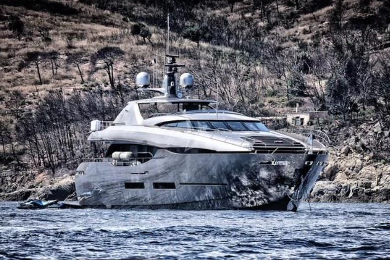 a boat in the water aboard FUSION Yacht for Charter