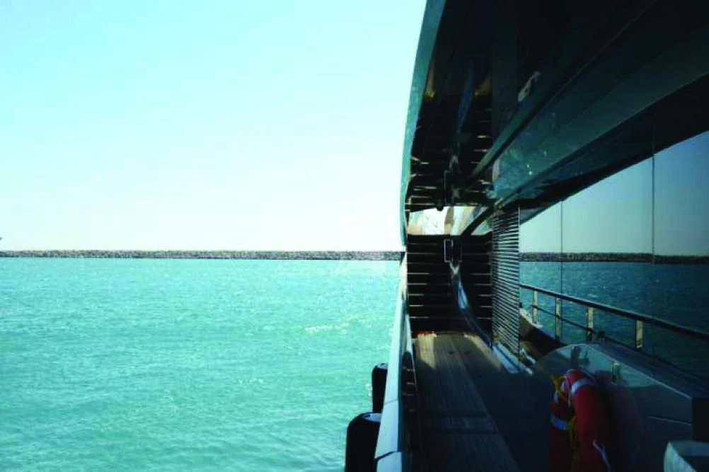 a boat on the water aboard FUSION Yacht for Charter