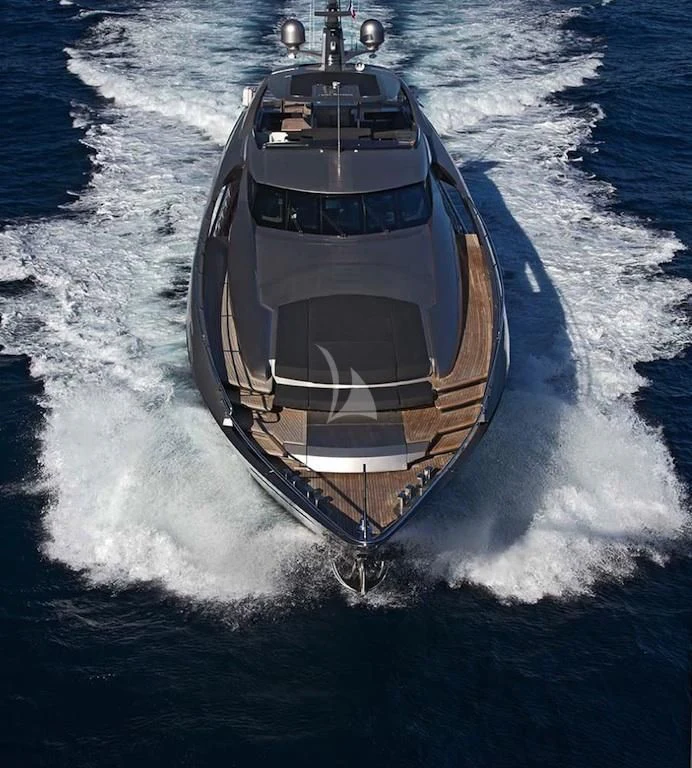 a boat in the water aboard FUSION Yacht for Charter