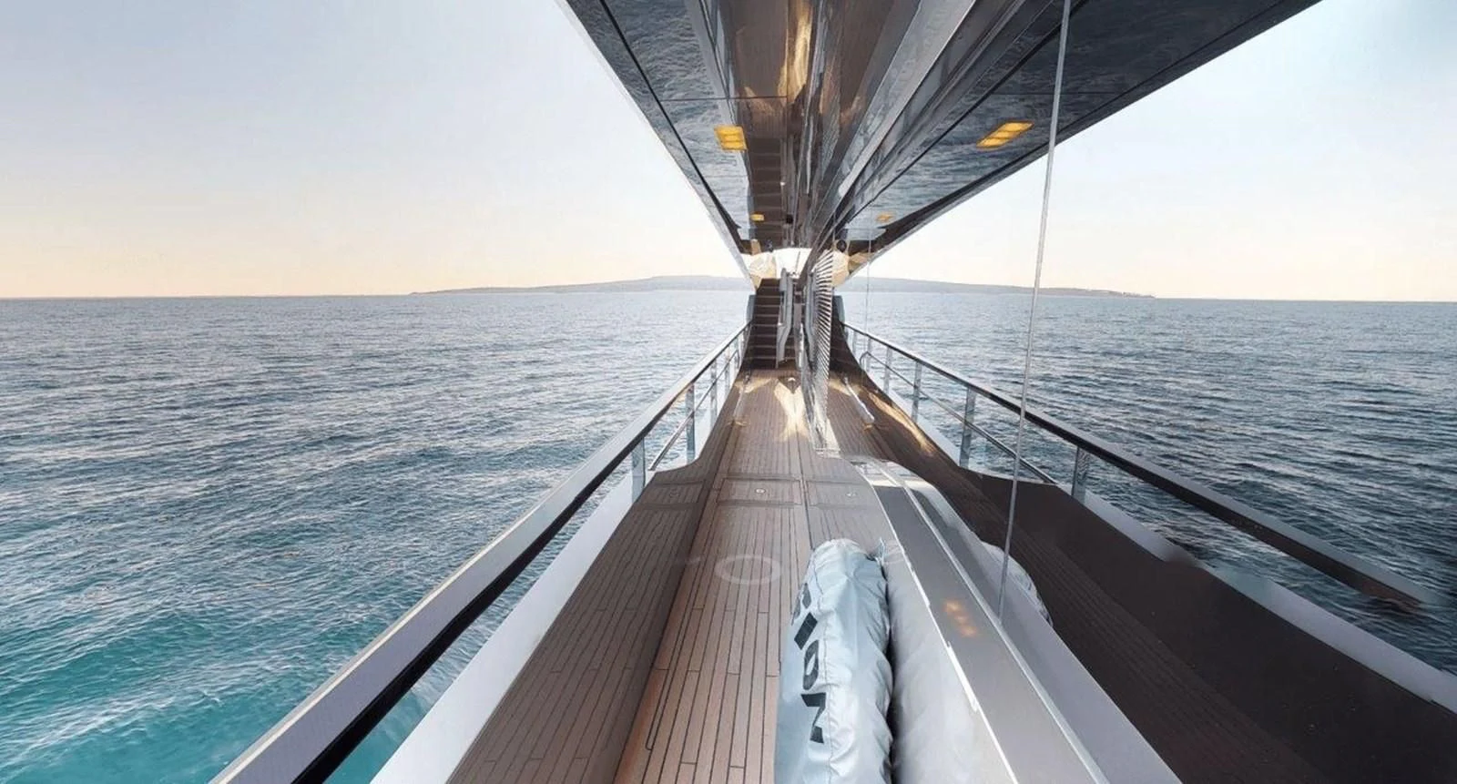 a boat on the water aboard FUSION Yacht for Charter