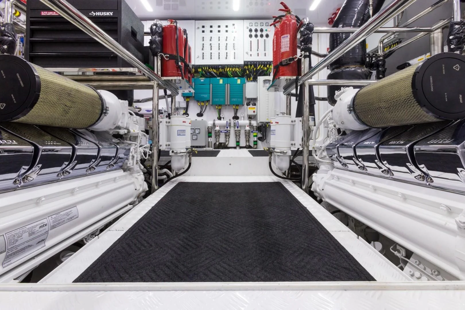 a large factory with large machinery aboard GG Yacht for Sale