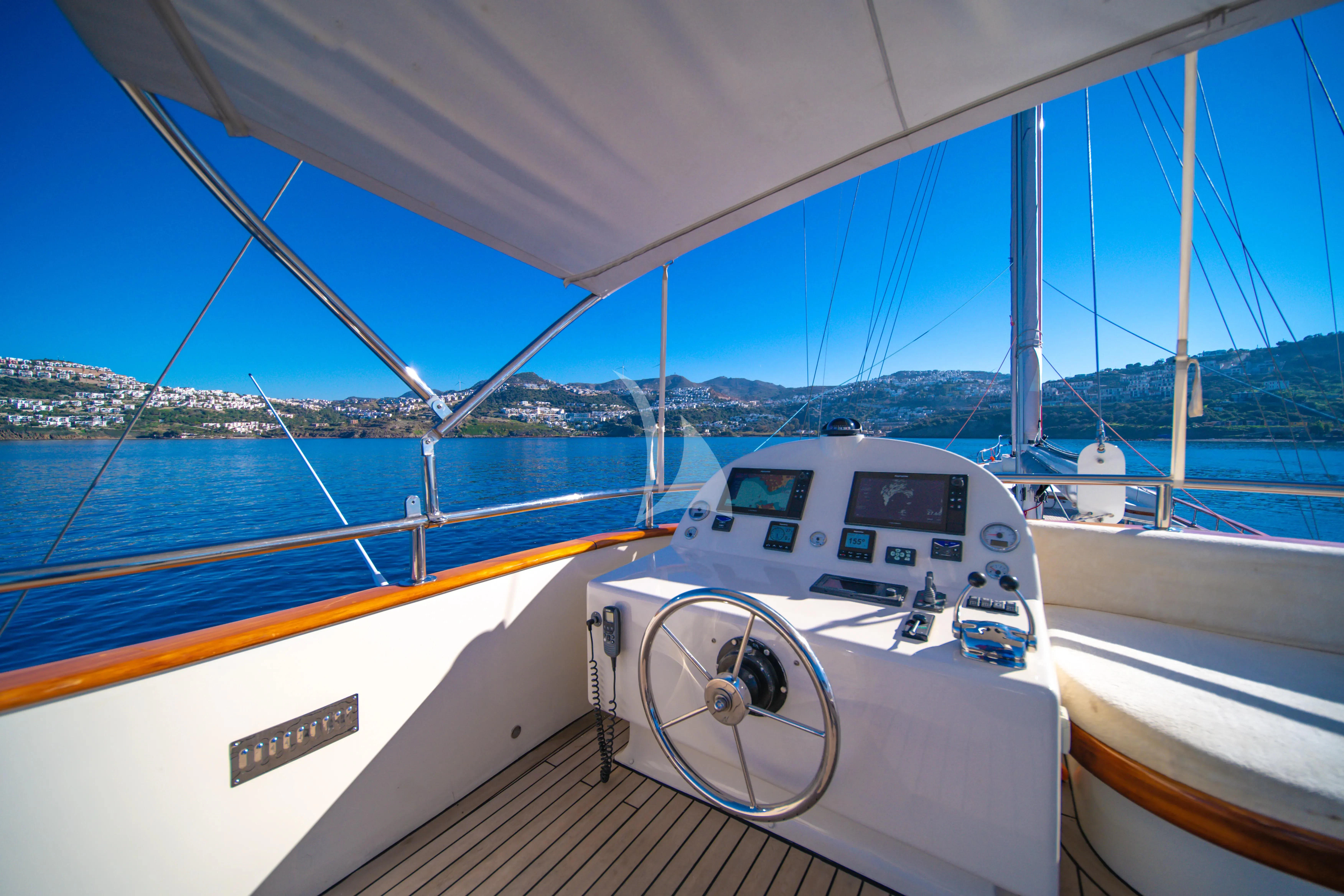 a boat on the water aboard DOUBLE EAGLE Yacht for Sale