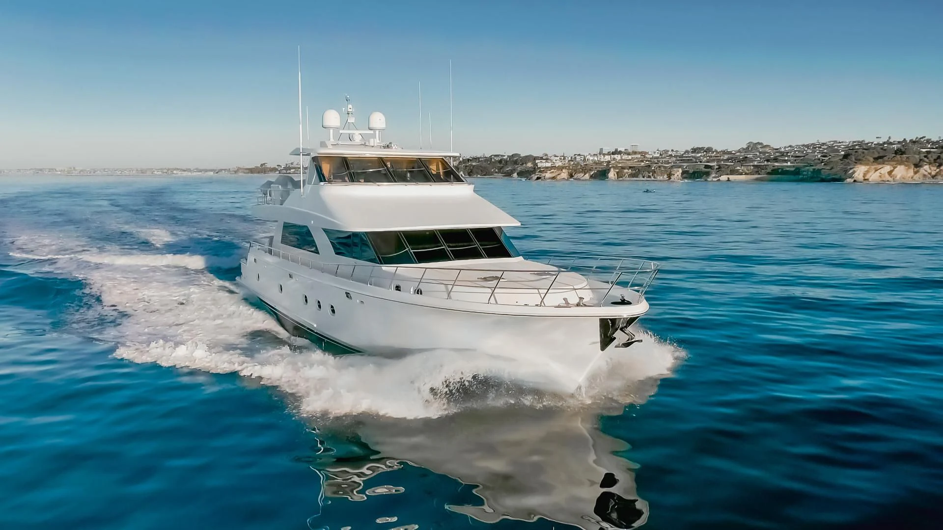 a boat on the water aboard OBSESSION Yacht for Sale
