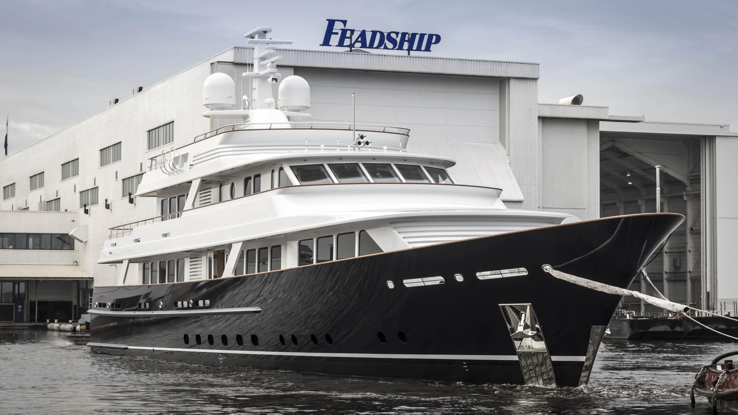 a boat in the water aboard VALORIA B Yacht for Sale