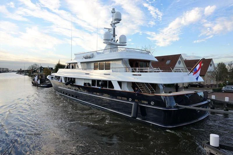 a boat on the water aboard VALORIA B Yacht for Sale