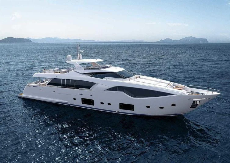 a white yacht in the water aboard HAPPY 2 Yacht for Sale