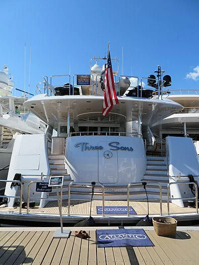 a large white ship aboard FREE SPIRIT Yacht for Sale