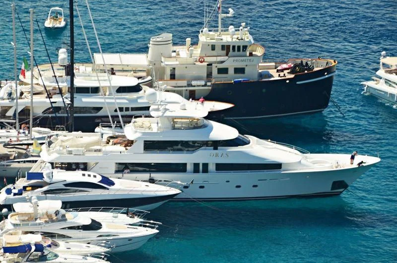 a group of boats in the water aboard FREE SPIRIT Yacht for Sale