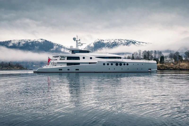 a white yacht on water aboard EVENT Yacht for Sale
