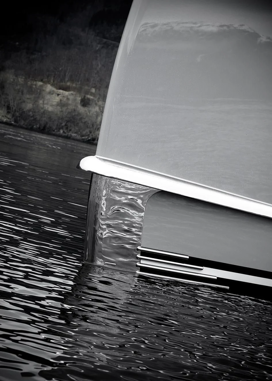 a close-up of a white block on a wooden surface aboard EVENT Yacht for Sale