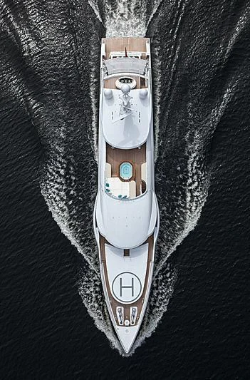 a white and gold guitar aboard EVENT Yacht for Sale