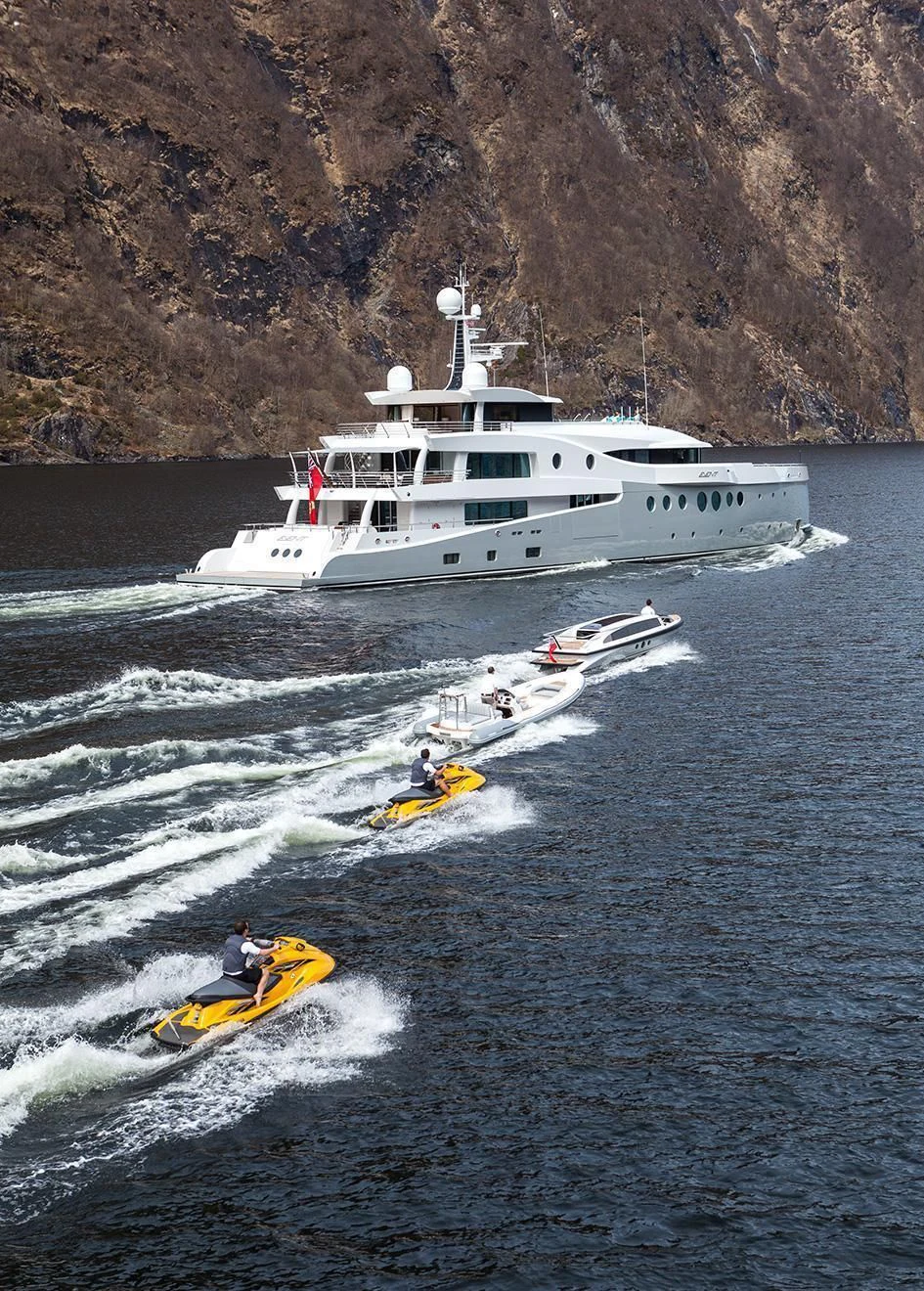 a boat and a boat on the water aboard EVENT Yacht for Sale