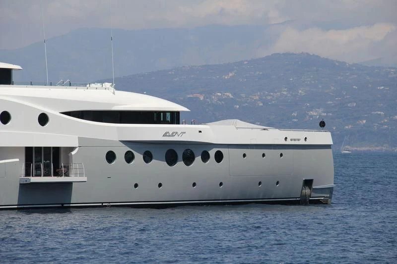 a white yacht in the water aboard EVENT Yacht for Sale