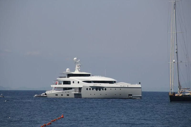 a boat in the water aboard EVENT Yacht for Sale
