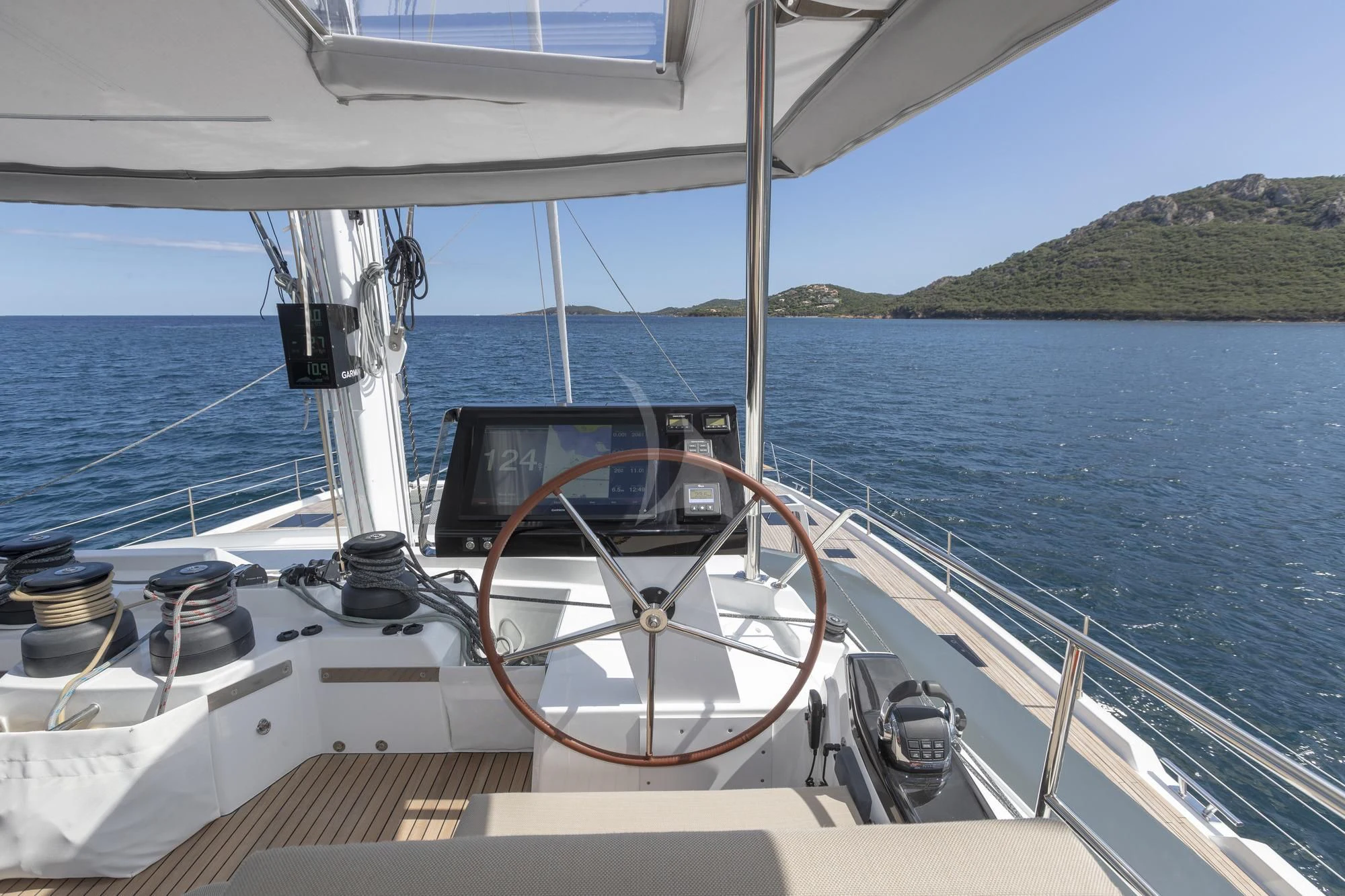 a boat on the water aboard AETHER Yacht for Charter