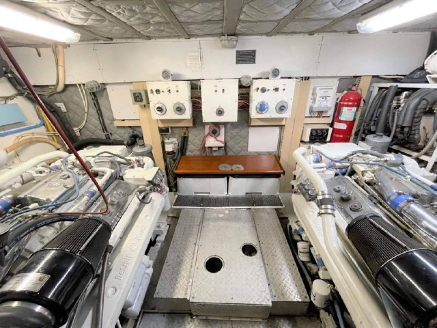 a room with machinery aboard MR. ED Yacht for Sale
